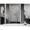 Mexen Lunar-F L sulankstomos dušo durys kairė 130 cm, skaidrios, auksinės - 836SL-130-050-50-00-L