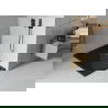 Mexen Flat stačiakampė plona dušo padėklas 130 x 90 cm, juodas, sifonas juodas - 40709013B