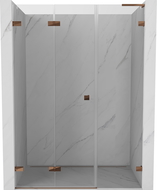 Mexen Lunar-F L sulankstomos dušo durys kairės 110 cm, skaidrios, rožinis auksas - 836SL-110-050-60-00-L