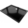 Mexen Flat stačiakampis dušo padėklas slim 140 x 100 cm, juodas, chromuotas sifonas - 40701014