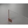 Mexen Lunar-F L sulankstomos dušo durys kairiosios 120 cm, permatomos, rožinis auksas - 836SL-120-050-60-00-L