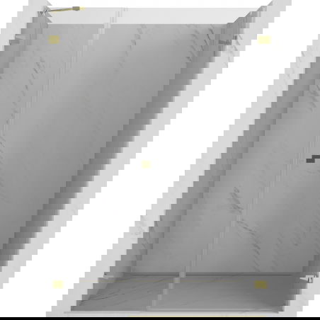 Mexen Lunar-B dešinės pusės dušo durys 135 cm, skaidrios, auksinės - 832S-135-050-50-00-P