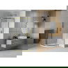 Mexen Rio dušo kabina pusapvalė 80 x 80 cm, skaidri, auksinė + Flat dušo padėklas, baltas - 863-080-080-50-00-4110G