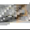 Mexen Rio pusapvalė dušo kabina 80 x 80 cm, matinė, auksinė + Flat padėklas, baltas - 863-080-080-50-30-4110G