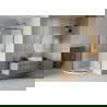 Mexen Rio dušo kabina pusapvalė 80 x 80 cm, matinė, auksinė + Flat padėkliukas, baltas - 863-080-080-50-30-4110G