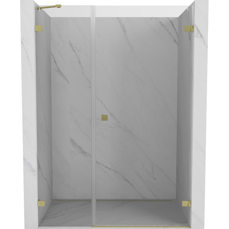 Mexen Lunar-B varstomos dušo durys dešinės 145 cm, skaidrios, auksinės šlifuotos - 832S-145-050-55-00-P