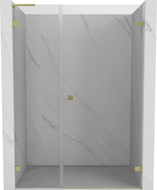 Mexen Lunar-B L duso durys atveriamos dešinės 145 cm, skaidrios, auksas matinė - 832SL-145-050-55-00-P