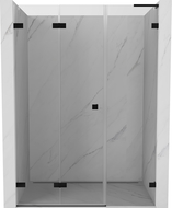 Mexen Lunar-F L sulankstomos kairės pusės dušo durys 120 cm, permatomos, juodos - 836SL-120-050-70-00-L