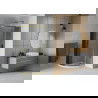 Mexen Rio dušo kabina pusapvalė 80 x 80 cm, grafito, aukso + Flat padėklas, baltas - 863-080-080-50-40-4110G