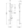 Mexen DQ67 stumdomas dušo komplektas, Juoda - 785674581-70