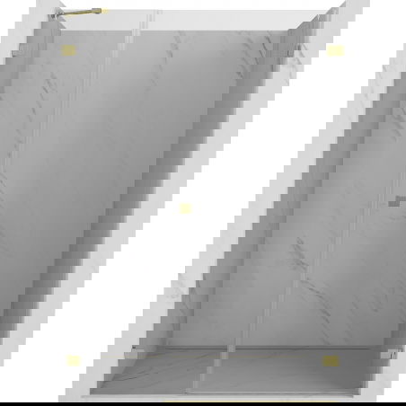 Mexen Lunar-B dešinės pusės dušo durys 150 cm, skaidrios, šlifuotas auksas - 832S-150-050-55-00-P