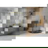 Mexen Rio pusapvalė dušo kabina 80 x 80 cm, skaidri, auksinė + plokščia juoda dušo plokštė - 863-080-080-50-00-4170G