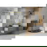 Mexen Rio pusapvalė dušo kabina 80 x 80 cm, skaidri, auksinė + plokščia juoda dušo plokštė - 863-080-080-50-00-4170G