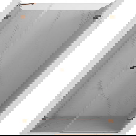 Mexen Lunar-B dešinės pusės dušo durys 110 cm, skaidrios, rausvo aukso - 832S-110-050-60-00-P