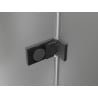 Mexen Lunar-F L sulankstomos dušo durys, kairiosios 140 cm, skaidrios, gun metal - 836SL-140-050-95-00-L