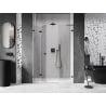 Mexen Lunar-F L sulankstomos dušo durys, kairiosios 140 cm, skaidrios, gun metal - 836SL-140-050-95-00-L