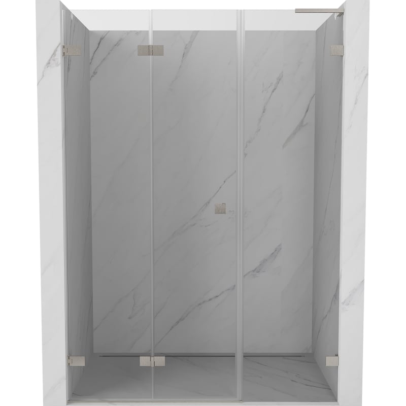 Mexen Lunar-F L kairys dušo durys kairės 120 cm, skaidrios, šlifuotas nikėlis - 836SL-120-050-97-00-L