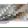 Mexen Rio kvadratinė dušo kabina 70 x 70 cm, Skaidrus, Auksinė + dušo padėklas Flat, Balta - 860-070-070-50-00-4010G