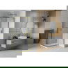 Mexen Rio kvadratinė dušo kabina 70 x 70 cm, Skaidrus, Auksinė + dušo padėklas Flat, Balta - 860-070-070-50-00-4010G