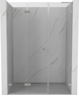 Mexen Lunar-F L kairiosios pusės sulankstomos dušo durys 130 cm, skaidrios, šlifuotas nikelis - 836SL-130-050-97-00-L