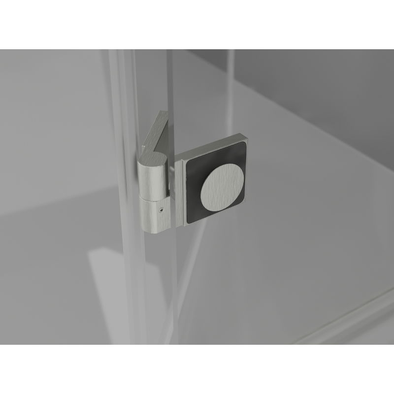 Mexen Lunar-F L sulenami durų kairės 150 cm, permatomos, šlifuotas nikelis - 836SL-150-050-97-00-L