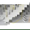Mexen Rio kvadratinė dušo kabina 90 x 90 cm, permatoma, auksinė + Flat padėklas, baltas - 860-090-090-50-00-4010G