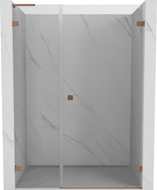 Mexen Lunar-B L dušo durys, varstomos dešinės 145 cm, skaidrios, šlifuota varis - 832SL-145-050-65-00-P