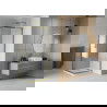 Mexen Rio kvadratinė dušo kabina 70 x 70 cm, Dirželiai, Auksinė + dušo padėklas Flat, Balta - 860-070-070-50-20-4010G