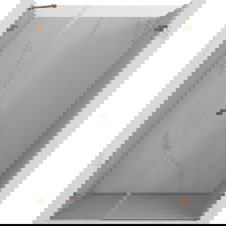 Mexen Lunar-B dešinės pusės dušo durys, 120 cm, skaidrios, šlifuota vario spalva - 832S-120-050-65-00-P