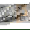 Mexen Rio kvadratinė dušo kabina 80 x 80 cm, Dirželiai, Auksinė + dušo padėklas Flat, Balta - 860-080-080-50-20-4010G