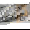 Mexen Rio kvadratinė dušo kabina 70 x 70 cm, Šerkšnas, Auksinė + dušo padėklas Flat, Balta - 860-070-070-50-30-4010G