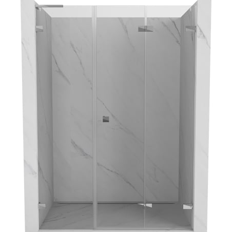 Mexen Lunar-F L sulankstomosios dušo durys, dešinės, 120 cm, permatomos, chromuotos - 836SL-120-050-01-00-P