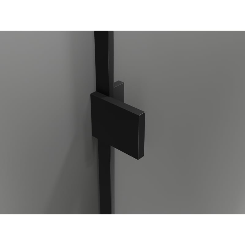 Mexen Lunar-B L dešinės pusės dušo durys 120 cm, permatomos, juodos - 832SL-120-050-70-00-P