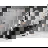 Mexen Lunar-B dešrų durys virinamosios dešinės 135 cm, permatomos, šlifuotos bronzos - 832S-135-050-65-00-P