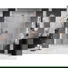 Mexen Lunar-B dešrų durys virinamosios dešinės 135 cm, permatomos, šlifuotos bronzos - 832S-135-050-65-00-P