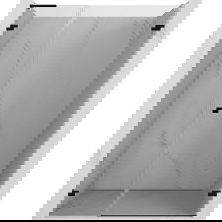 Mexen Lunar-B L stačiakampės dušo durys dešinės 130 cm, skaidrios, juodos - 832SL-130-050-70-00-P