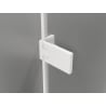 Mexen Lunar-F L sudedamos dešinės pusės dušo durys 120 cm, skaidrios, baltos - 836SL-120-050-20-00-P
