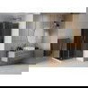 Mexen Rio kvadratinė dušo kabina 80 x 80 cm, Grafito, Auksinė + dušo padėklas Flat, Balta - 860-080-080-50-40-4010G