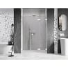 Mexen Lunar-F L sulankstomos dešinės dušo durys 125 cm, skaidrios, baltos - 836SL-125-050-20-00-P