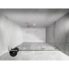 Mexen Lunar-F L sulankstomos dešinės dušo durys 125 cm, skaidrios, baltos - 836SL-125-050-20-00-P