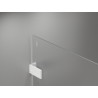 Mexen Lunar-F L sulankstomos dešinės pusės dušo durys 135 cm, skaidrūs, balti - 836SL-135-050-20-00-P