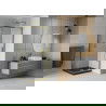 Mexen Rio kvadratinė dušo kabina 80 x 80 cm, skaidri, aukso spalvos + plokščias padėklas, juodas- 860-080-080-50-00-4070G