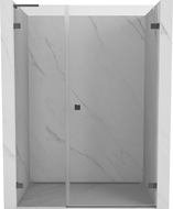 Mexen Lunar-B L naujos durys 125 cm, skaidrios, ginklo metalo - 832SL-125-050-95-00-P