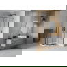 Mexen Rio dušo kabina pusapskrito formos 80 x 80 cm, matinė, juoda + Flat dušo padėklas, baltas - 863-080-080-70-30-4110B