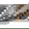 Mexen Rio dušo kabina pusapskrito formos 80 x 80 cm, grafitas, juoda + Flat base, balta - 863-080-080-70-40-4110B