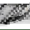Mexen Lunar-B ištraukiamos dušo durys dešinės 125 cm, skaidrios, juodos - 832S-125-050-70-00-P