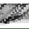 Mexen Lunar-B ištraukiamos dušo durys dešinės 125 cm, skaidrios, juodos - 832S-125-050-70-00-P