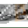 Mexen Rio pusapvalė dušo kabina 90 x 90 cm, juodos juostos, juoda + plokščias padėklas, juoda - 863-090-090-70-20-4170B