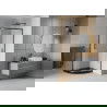 Mexen Rio dušo kabina pusapvalkštė 80 x 80 cm, matinė, juoda + Flat padėklas, juodas - 863-080-080-70-30-4170B