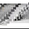 Mexen Lunar dušo durys varstomos kairiosios 150 cm, permatomos, baltos - 834S-150-050-20-00-L